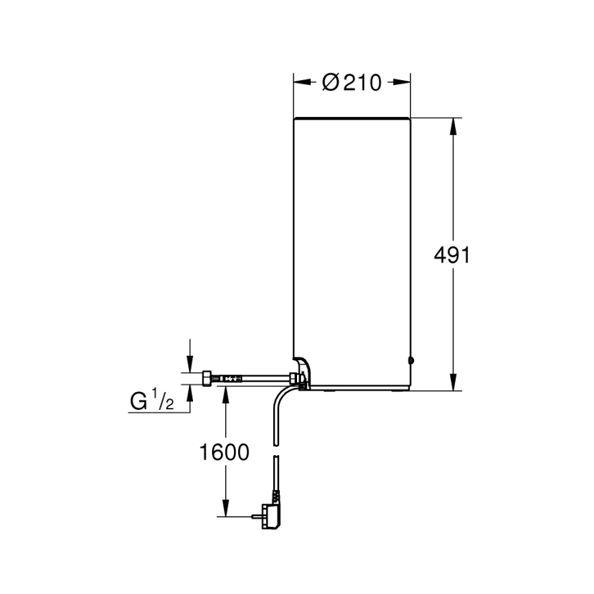 GROHE 40831001 - Резервоар RED 7 л, неръждаема стомана