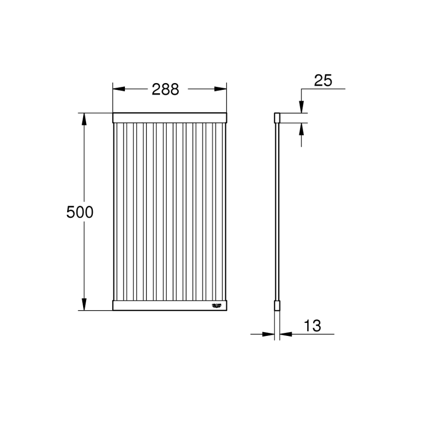 GROHE 40858SD0 - Оцедник за съдове 500 × 288 мм, неръждаема стомана