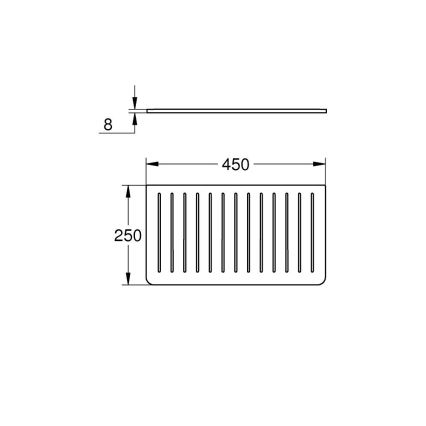 GROHE 40872K00 - Отцедителна плоча 450 x 250 mm керамична/черна