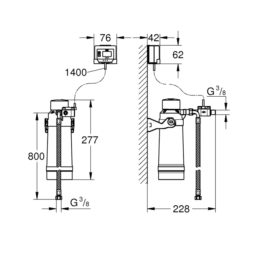 GROHE 40876000 - Стартов комплект ULTRASAFE лъскав хром