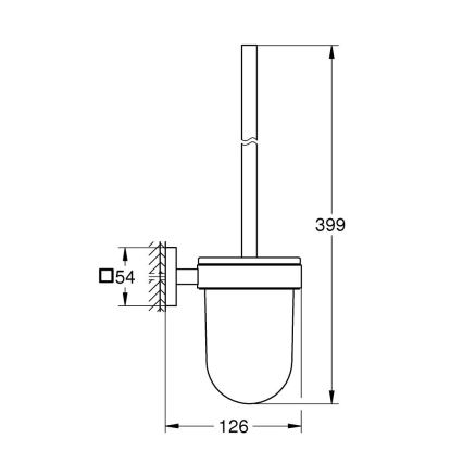 GROHE 40977000 - Комплект за почистване на тоалетната START CUBE, полирано хромирано покритие