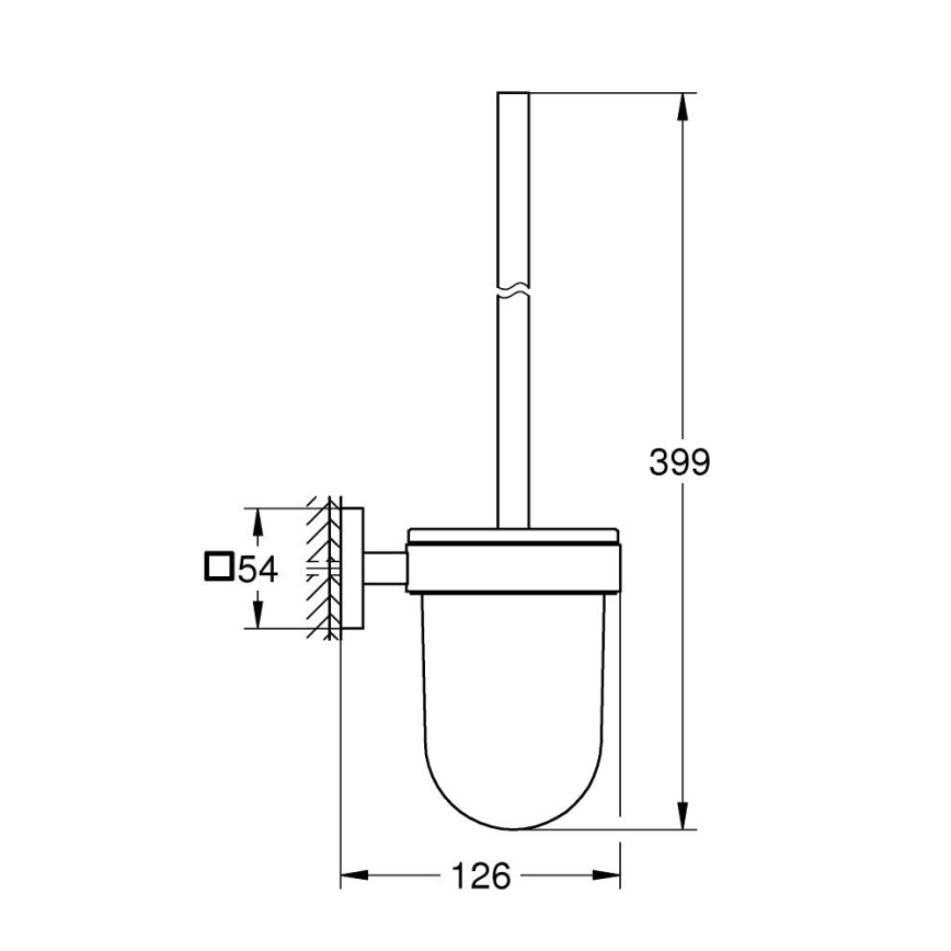 GROHE 40977000 - Комплект за почистване на тоалетната START CUBE, полирано хромирано покритие