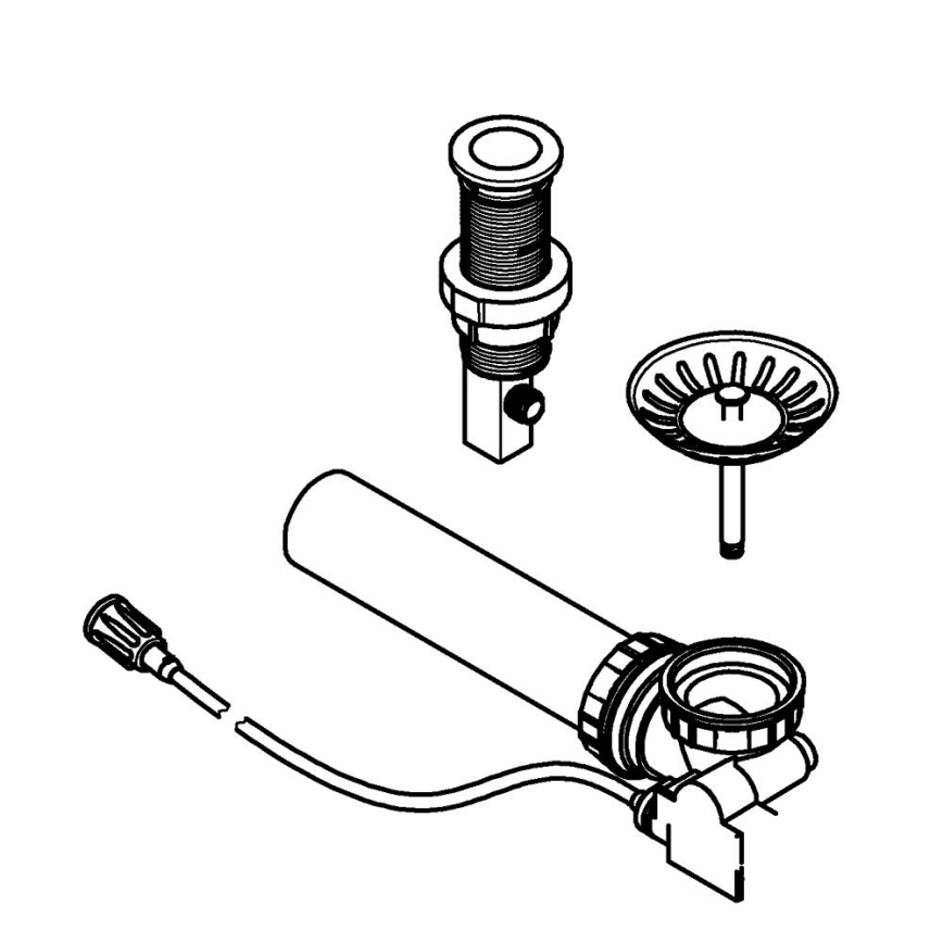 GROHE 40986SD0 - Комплект за оттичане за кухненски мивки Ø 35 мм, неръждаема стомана