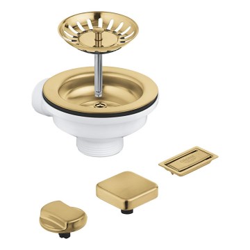 GROHE 40996GN0 - Комплект за оттичане за кухненски мивки, златист