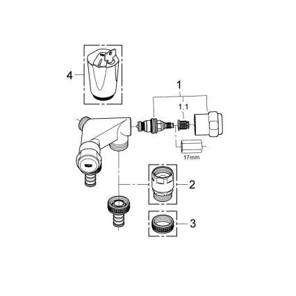 GROHE 41022000 - Двоен вентил EGGEMANN DN 15, лъскав хром