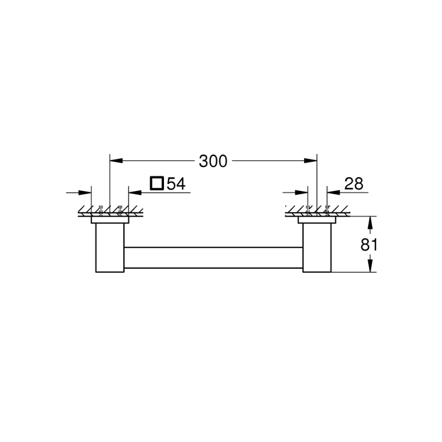 GROHE 41094000 - ръкохватка за вана 354 мм, полирано хромово покритие