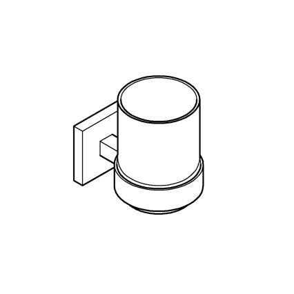 GROHE 41097DC0 - Чаша с държач START CUBE, неръждаема стомана