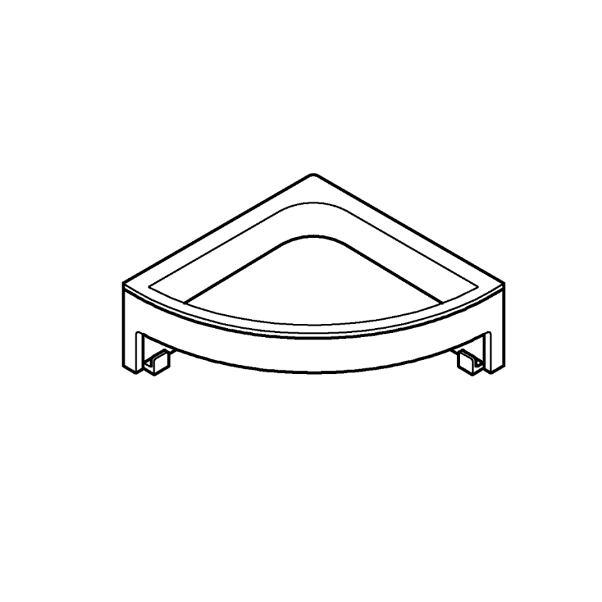 GROHE 411062430 - Ъглова душова полица ESSENTIALS 250 × 250 mm черна