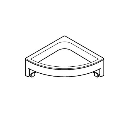 GROHE 411062430 - Ъглова душова полица ESSENTIALS 250 × 250 mm черна