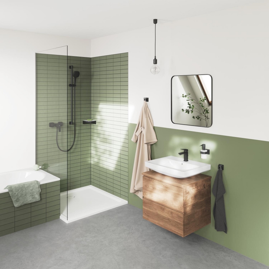 GROHE 411062430 - Ъглова душова полица ESSENTIALS 250 × 250 mm черна