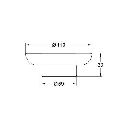 GROHE 41182000 - Сапунерка START 110 мм прозрачна