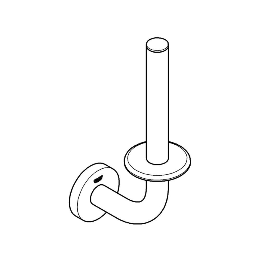 GROHE 411862430 - Държач за резервна тоалетна хартия START 116 x 232 mm черен