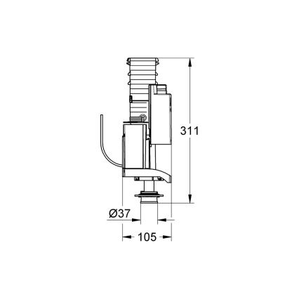 GROHE 42320000 - Вентил за изпускане AV1, полирано хромово покритие