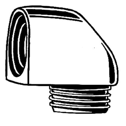 GROHE 45304000 - Ъглово коляно за душ DN 15 × DN 15, лъскав хром