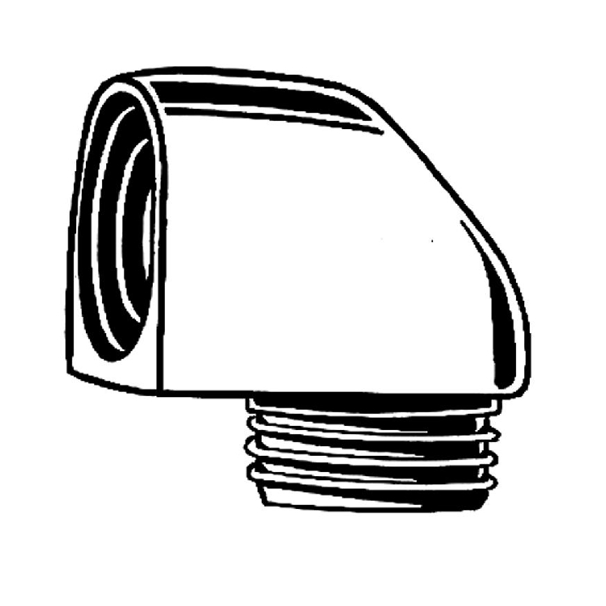 GROHE 45304000 - Ъглово коляно за душ DN 15 × DN 15, лъскав хром