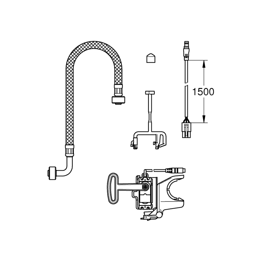 GROHE 46944001 - Инсталационен комплект SENSIA ARENA бял