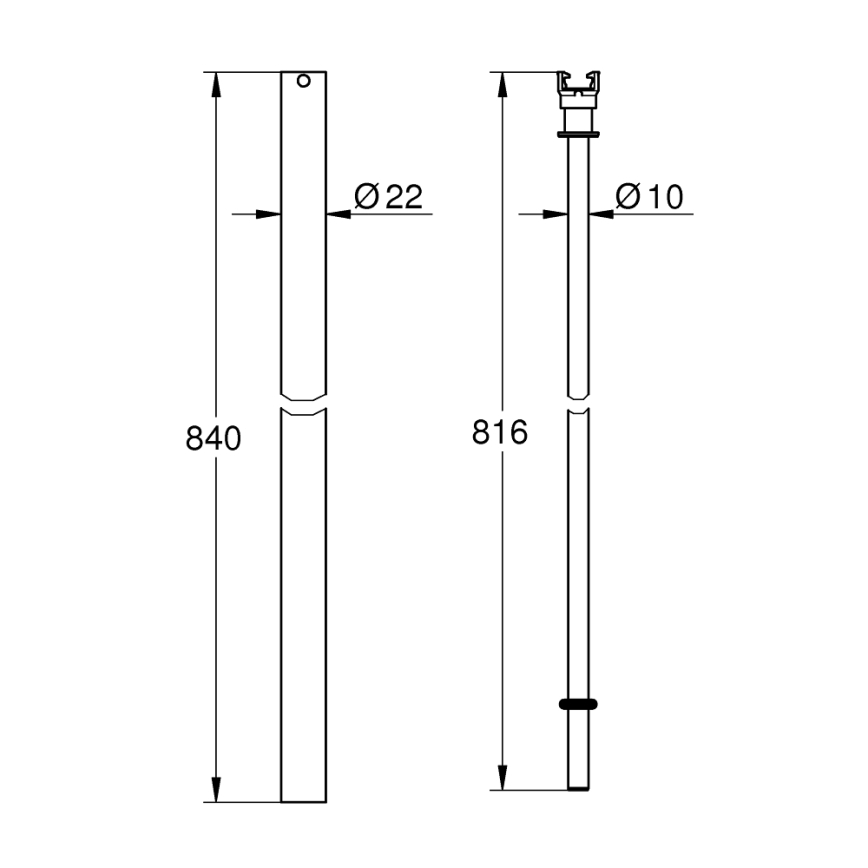 GROHE 48515000 - Шина за душова система, лъскав хром