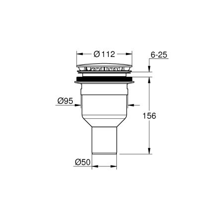 GROHE 49533000 - Комплект за оттичане Ø 112 мм, лъскав хром
