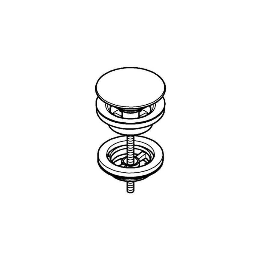 GROHE 65807A00 - Комплект за оттичане с тапа за умивалници с преливник, графит