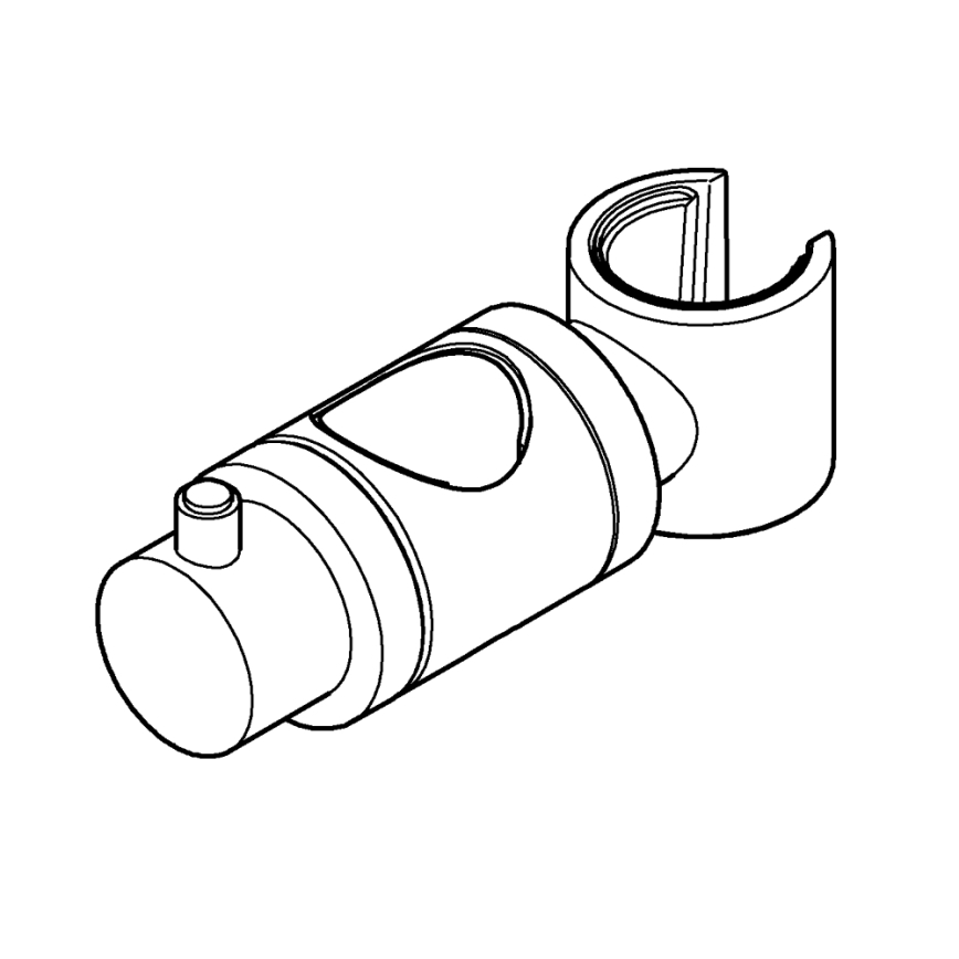 GROHE 6765000-Плъзгач за душ-рейки RELEXA, RAINSHOWER и EUPHORIA 24,7 mm хром