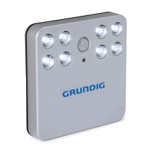 Grundig 129 - LED Стенна лампа със сензор 8xLED/6xAAA