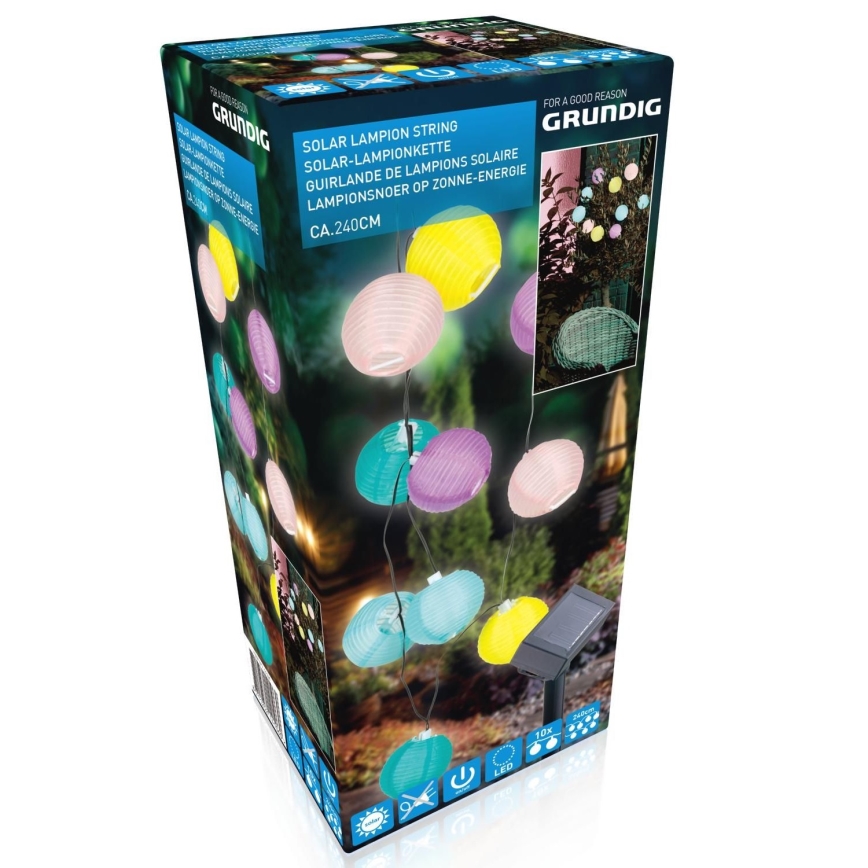 Grundig 14106 - LED Соларни лампички 2,4м 10xLED/1,2V