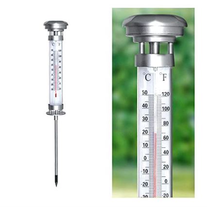 Grundig 89640 - LED Соларна лампа с термометър 1xLED/1,2V IP44
