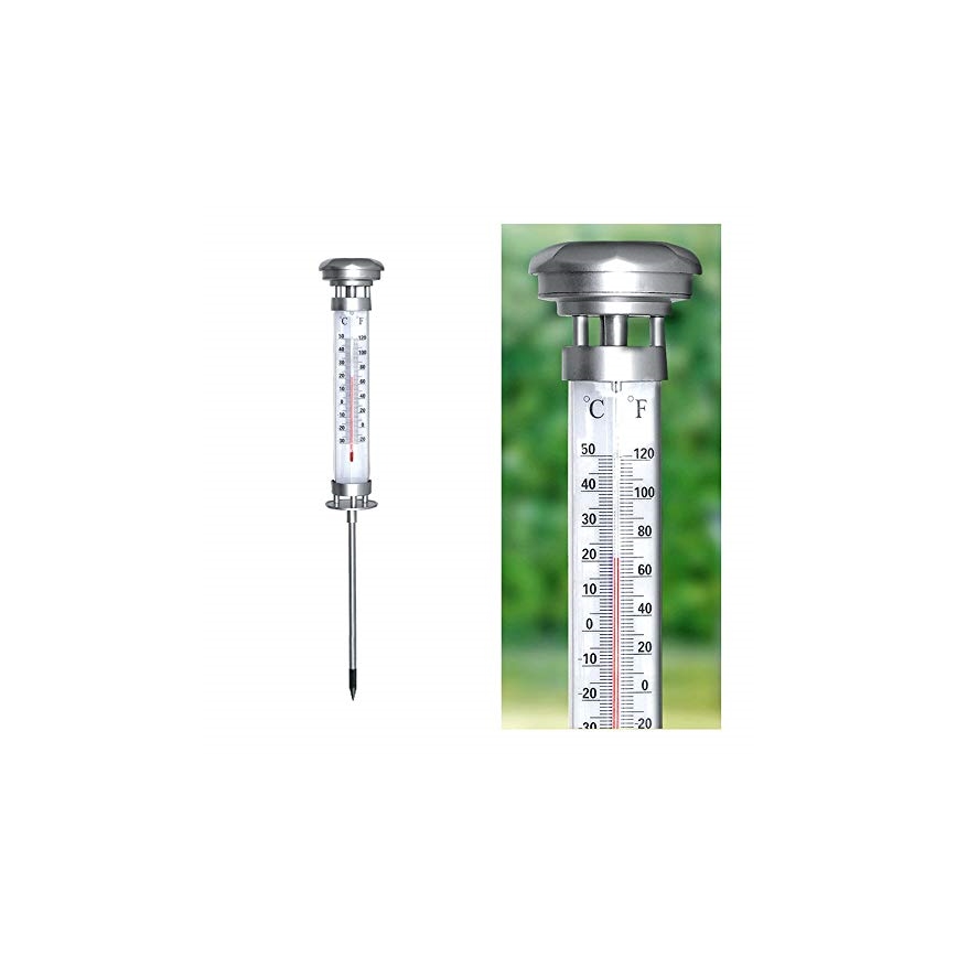 Grundig 89640 - LED Соларна лампа с термометър 1xLED/1,2V IP44