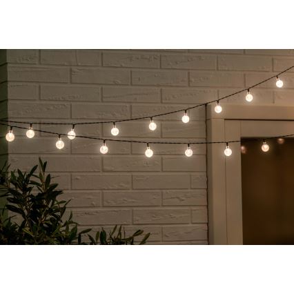 Grundig - LED Димируем соларен верига 50xLED/8 функции 9,35m IP44 топло бяло + дистанционно управление
