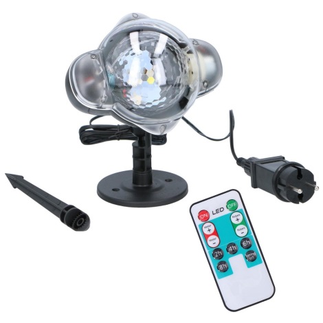 Grundig - LED Екстериорен проектор на снежинки LED/5W/230V IP44 + дистанционно