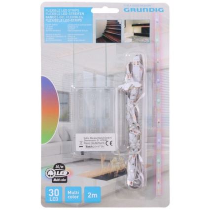 Grundig - LED Лента 2 м LED/3xAA многоцветен