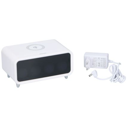 Grundig - LED Димируема нощна лампа с будилник и безжично зареждане LED/5W/230V