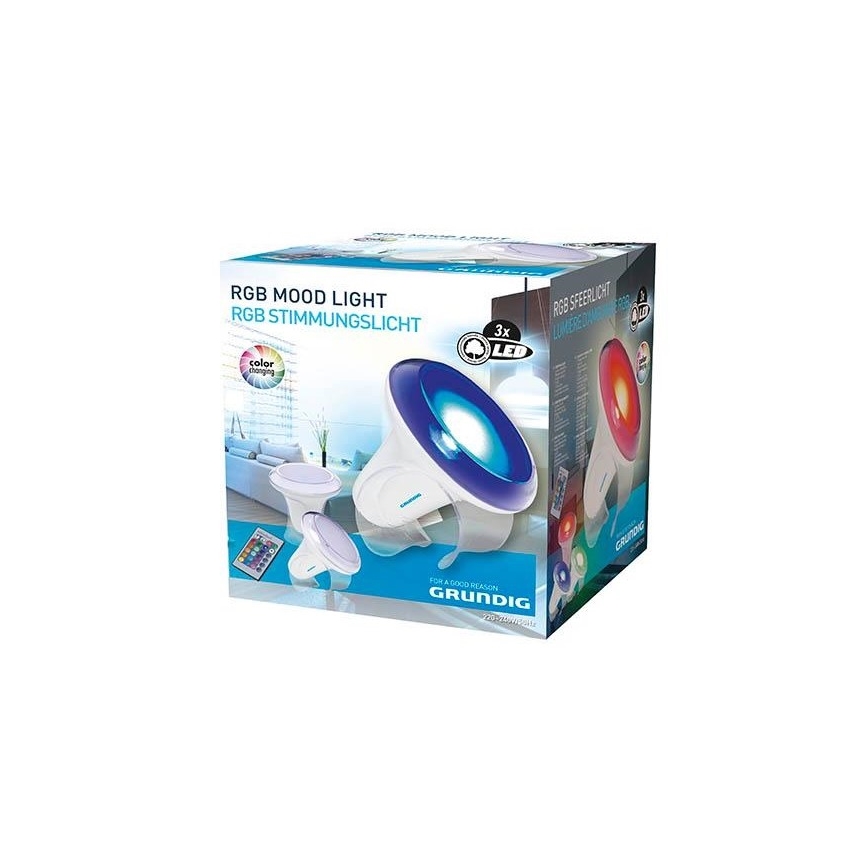 Grundig - LED RGB Димируема настолна лампа LED/1W/230V + дистанционно