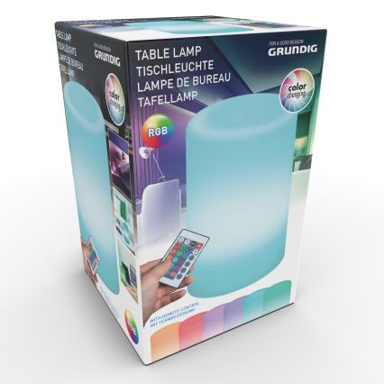 Grundig - LED RGB Димируема настолна лампа LED/3xAAA + дистанционно