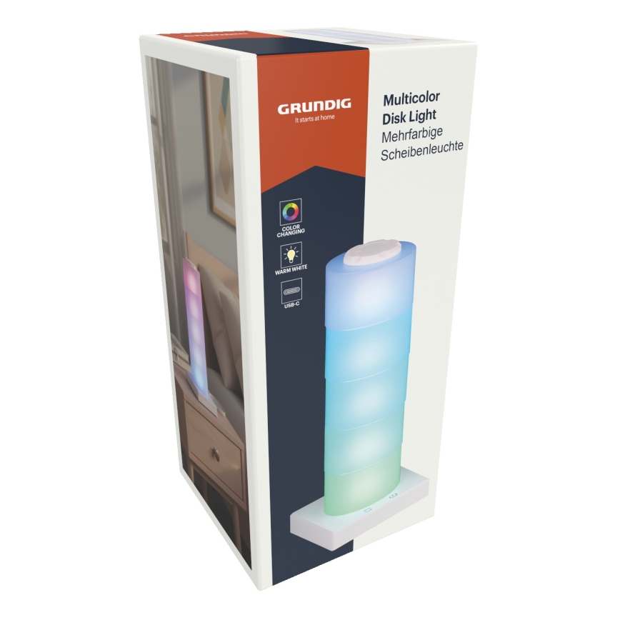 Grundig - LED RGB сензорна настолна лампа LED/4,5W/5V