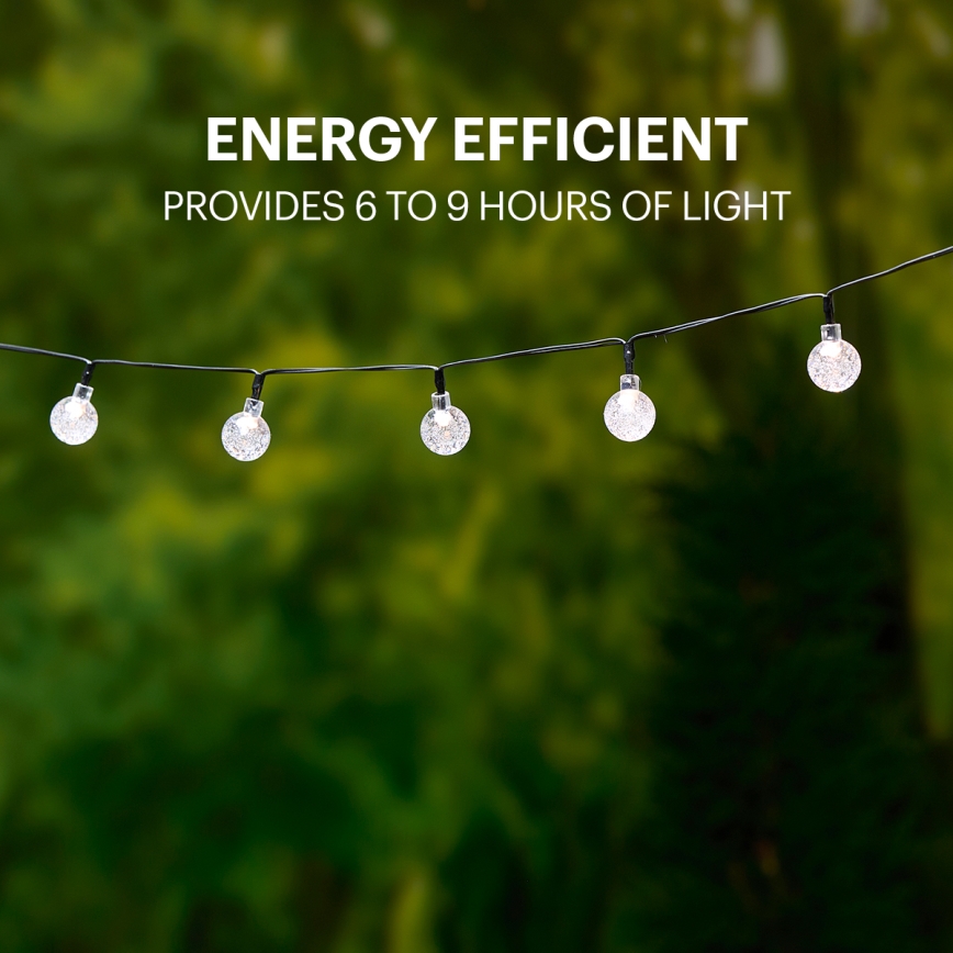 Grundig - LED соларен гирлянд 50xLED/8 функции 6,9м топла бяла светлина 600 mAh