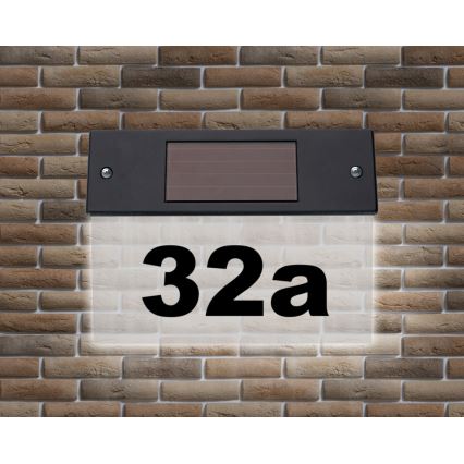 Grundig - LED Соларен номер на къща със сензор LED/1,2V IP44