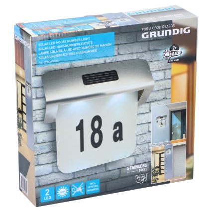 Grundig - LED Соларен номер за къща 1,2V