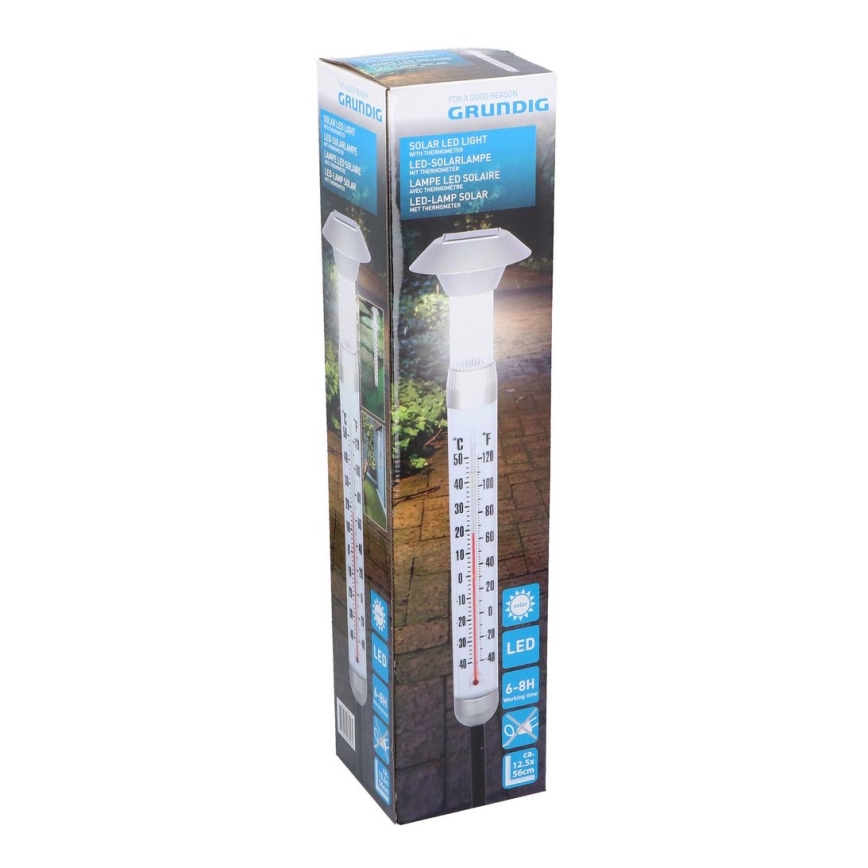 Grundig - LED Соларен термометър 1xAAA 600 mAh IP44