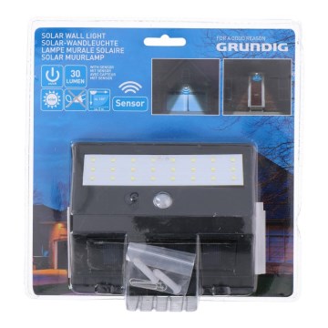 Grundig - LED Соларна лампа със сензор за движение и здрач LED/0,25W/1xAA 300 mAh