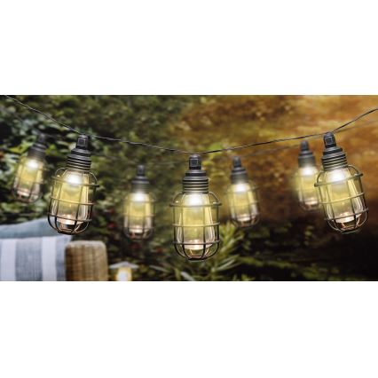 Grundig - LED Соларна верига 10xLED 3,8m IP44 топло бяло