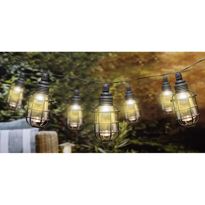 Grundig - LED Соларна верига 10xLED 3,8m IP44 топло бяло