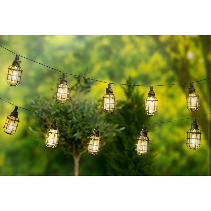 Grundig - LED Соларна верига 10xLED 3,8m IP44 топло бяло