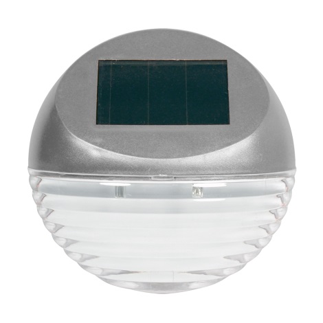 Grundig - LED Соларна настенна лампа  2xLED/1xAA сребърна