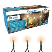 Grundig - LED Коледни лампички 20xLED 3м топло бели