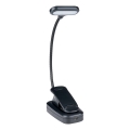 Grundig - презареждаема настолна LED лампа с щипка LED/5V 400 mAh черна