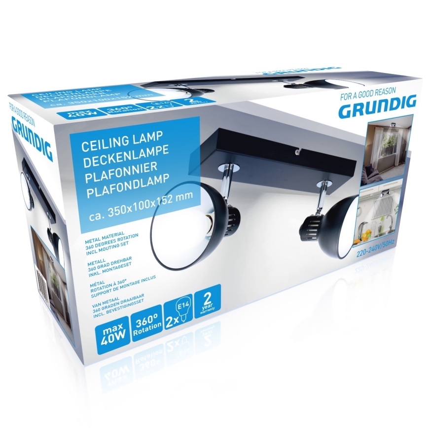 Grundig - Спот 2xE14/40W/230V