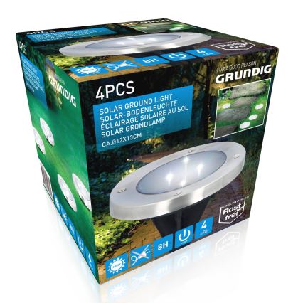 Grundig - К-кт 4 бр. LED соларни лампи LED/1W/1,2V IP65
