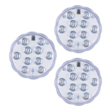 Grundig - Комплект от 3 димируеми LED RGBW осветителни тела LED/3W/3xAAA IP65 + дистанционно управление