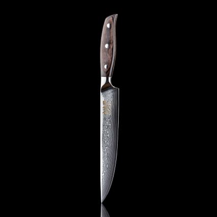 Gudaro - дамаски порционен нож SHIRO 8, 67 слоя стомана, дължина 20 см